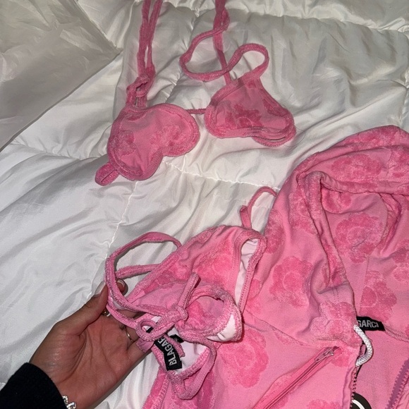 Pink Cloud Patterned Women's Swim Set - Picture 7 of 8